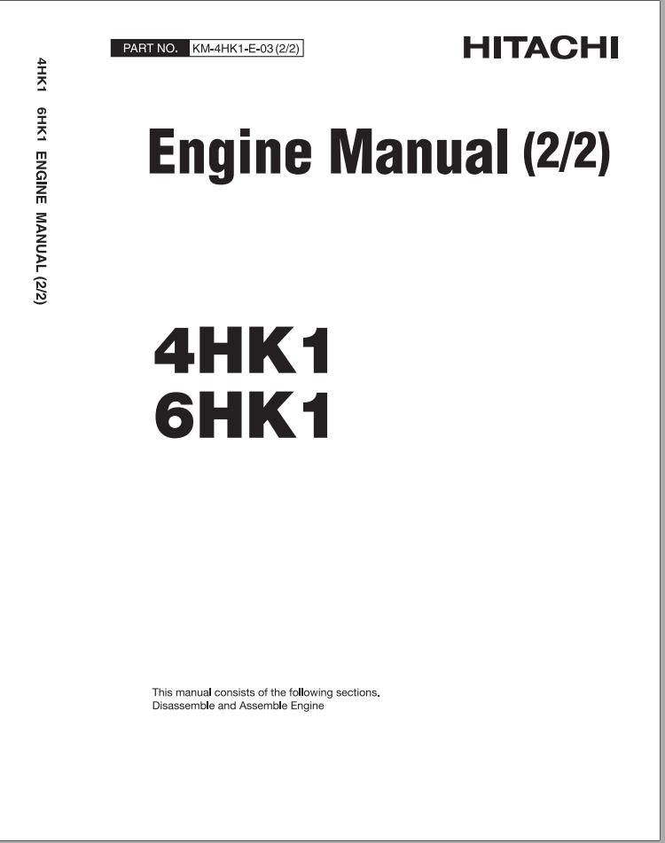 Hitachi Isuzu 4HK1 6HK1 Engine Manual 1