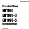 Hitachi Rigid Dump Truck EH1100 EH1100 3 EH1100 5 Dimensions Manual