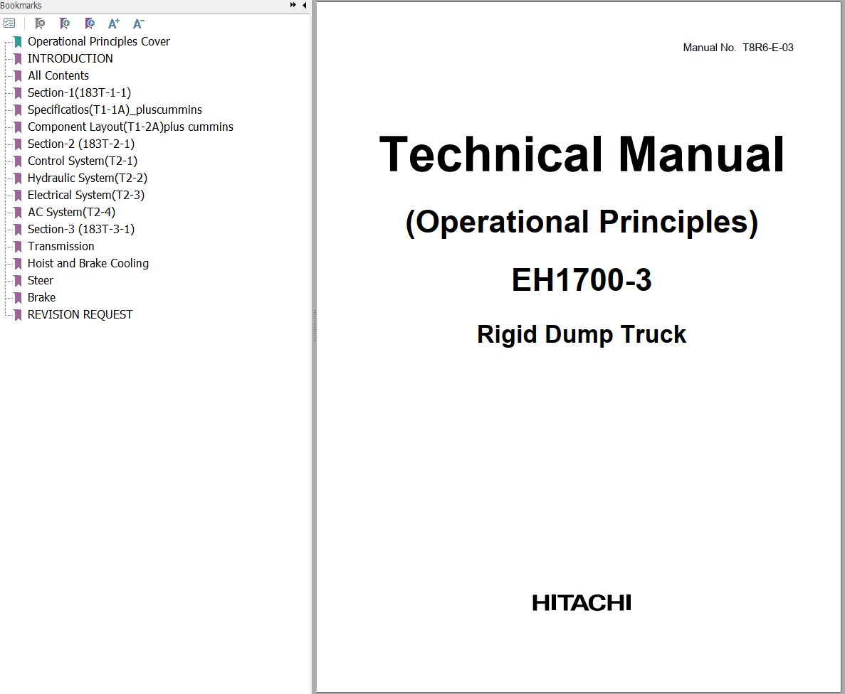 Hitachi Rigid Dump Truck EH1700 3 Operational Principles Manual