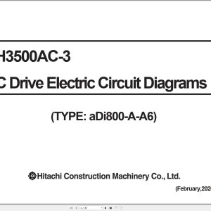 Hitachi Rigid Dump Truck EH3500AC 3 EH4000AC 3 AC Drive Electric Circuit Diagrams