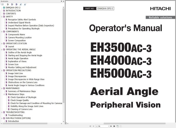 Hitachi Rigid Dump Truck EH3500AC 3 EH4000AC 3 EH5000AC 3 Operator Manual
