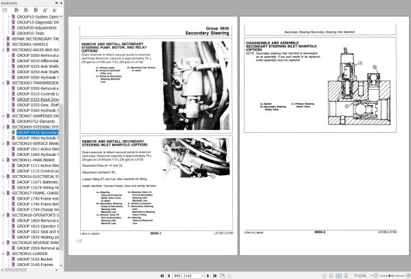 Hitachi Wheel Loader LX100 Service Manual KM 112 00 1