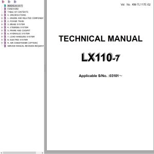 Hitachi Wheel Loader LX110 7 Technical Manual KM TL117E 02