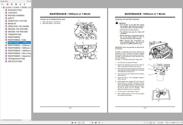 Hitachi Wheel Loader LX15SL 7 Operators Manual 301992 H01020 1