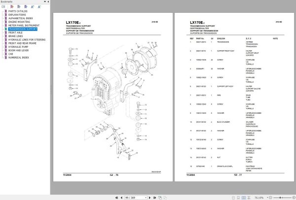 Hitachi Wheel Loader LX170E 2 Parts Catalog EN JP 1