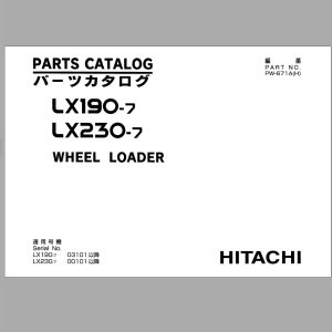 Hitachi Wheel Loader LX190 7 Parts Catalog PW 671AH EN JP