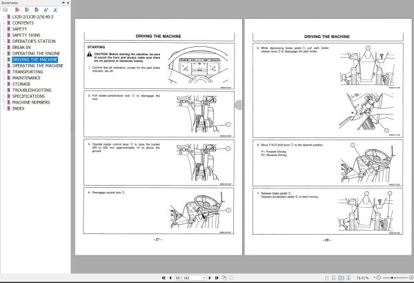 Hitachi Wheel Loader LX20 2 Operators Manual EM40K 1 1 1