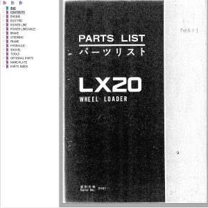 Hitachi Wheel Loader LX20 Parts Catalog EN JP