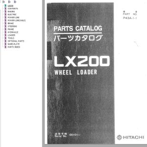 Hitachi Wheel Loader LX200 Parts Catalog EN JP