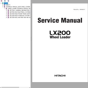 Hitachi Wheel Loader LX200 Service Manual KM409E 01