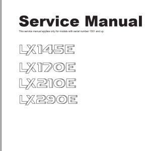 Hitachi Wheel Loader LX210E 2 Service Manual SM 42JE 02