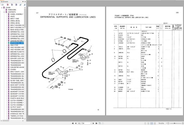 Hitachi Wheel Loader LX230 5 Parts Catalog P43C 1 2 EN JP 1