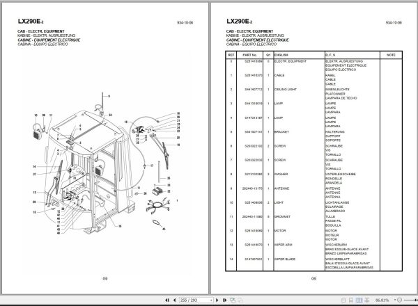 Hitachi Wheel Loader LX290E 2 Parts Catalog 1