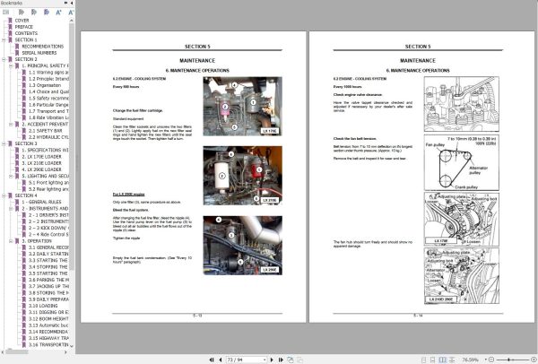 Hitachi Wheel Loader LX290E Operators Manual EM42J EN1 1 1