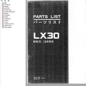 Hitachi Wheel Loader LX30 Part Catalog EN JP