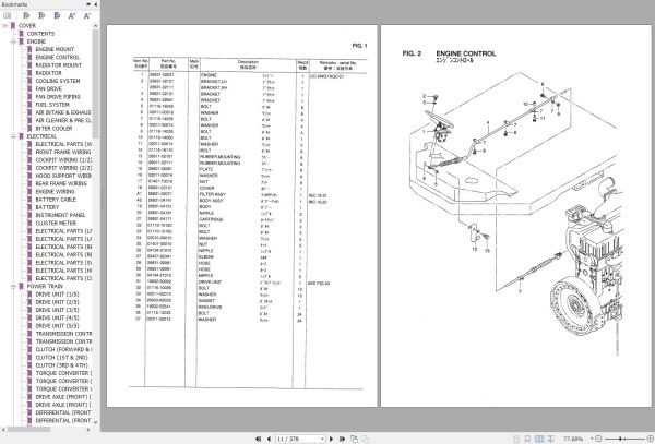 Hitachi Wheel Loader LX360E Parts Catalog PW H83AHA EN JP 1