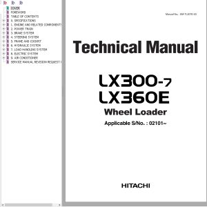 Hitachi Wheel Loader LX360E Technical Manual
