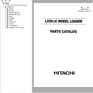 Hitachi Wheel Loader LX50 2C Parts Catalog 339991 00011H EN JP