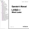 Hitachi Wheel Loader LX50 7 Operators Manual 305992 H0100