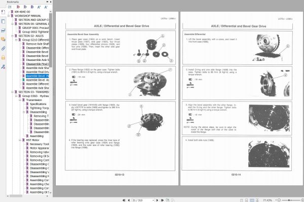 Hitachi Wheel Loader LX70 2 Workshop Manual KM 484E 00 1