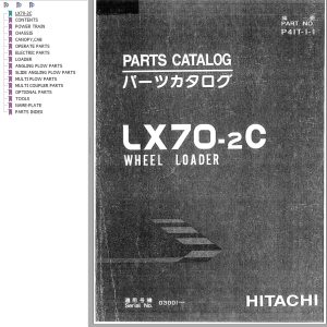 Hitachi Wheel Loader LX70 2C Parts Catalog P41T 1 1 EN JP