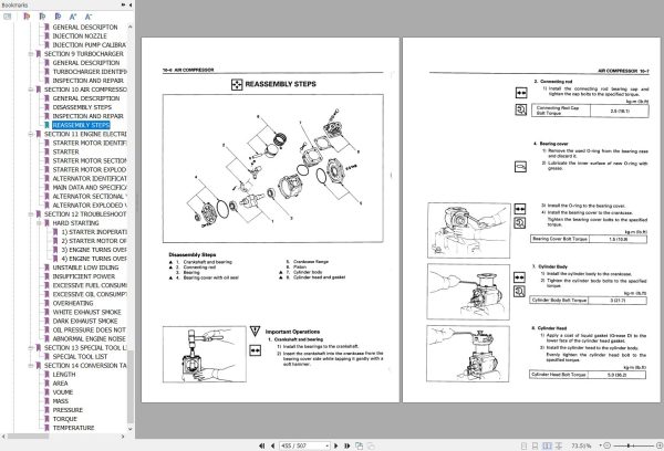 Hitachi Wheel Loader LX70 5 Workshop Manual W487E 00 1