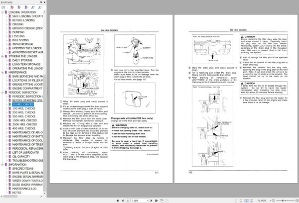 Hitachi Wheel Loader LX70 7 Operators Manual OW 619BEH 1