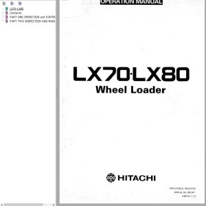 Hitachi Wheel Loader LX70 Operation Manual EM41C 1 2