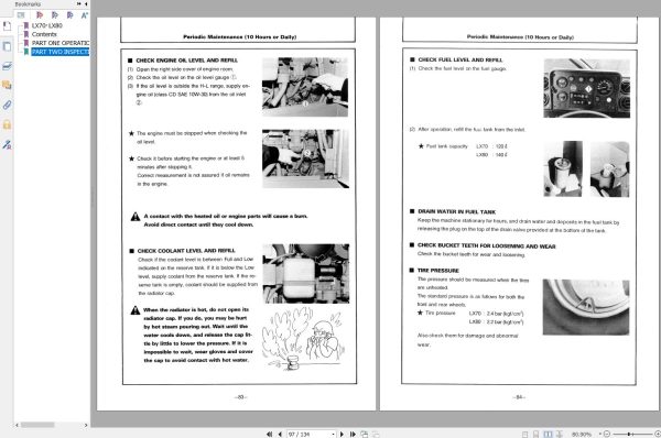 Hitachi Wheel Loader LX70 Operation Manual EM41C 1 2 1
