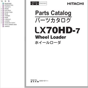 Hitachi Wheel Loader LX70HD 7 Parts Catalog PW 63YAH EN JP