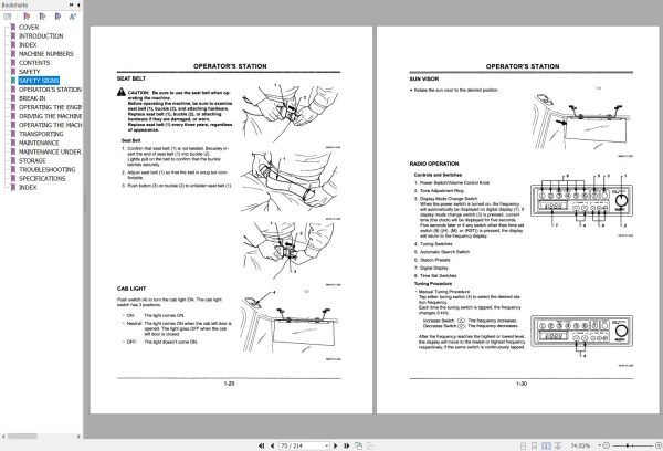 Hitachi Wheel Loader LX80 5 Operators Manual EM41X 1 1 1