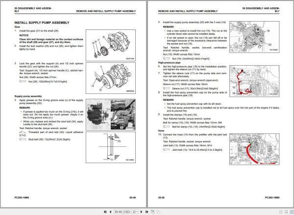 Komatsu Hydraulic Excavator PC200 10M0 Shop Manual SEN06867C 07 1