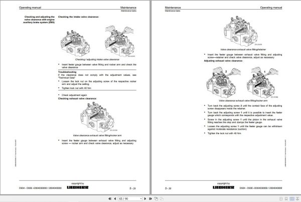 Liebherr Crane LTM 1055 3.1 Engine Operating and Workshop Manual 2