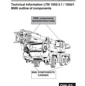 Liebherr Crane LTM 1055 3.1 OW 02 Outline Of Components BMK Manual