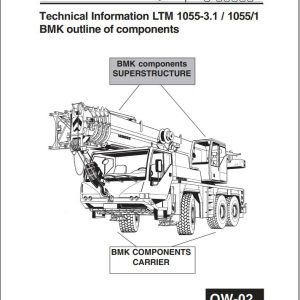 Liebherr Crane LTM 1055 3.1 OW UW 02 Outline Of Components BMK Manual 1