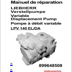 Liebherr Crane LTM 1055 3.1 Pump Operation Repair Workshop Manual 1