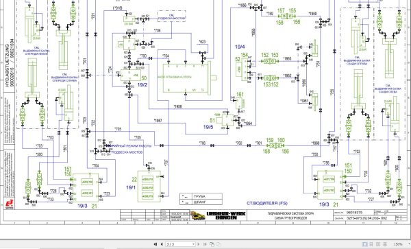 Liebherr Crane LTM 1400 7.1 Electrical Hydraulic Pneumatic Diagrams 3