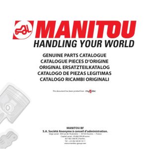 Manitou Telehandlers MT 625 H COMFORT 75K ST5 S1 Parts Catalog 647732EN 1
