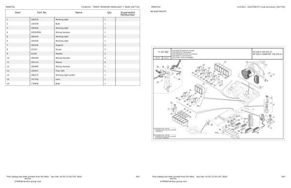Manitou Telehandlers MT 625 H COMFORT 75K ST5 S1 Parts Catalog 647732EN 3