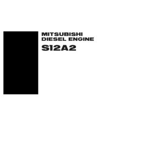 Mitsubishi Diesel Engine S12A2 Service Manual 99269 20170