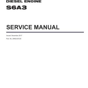 Mitsubishi Diesel Engine S6A3 Service Manual 29402 00120