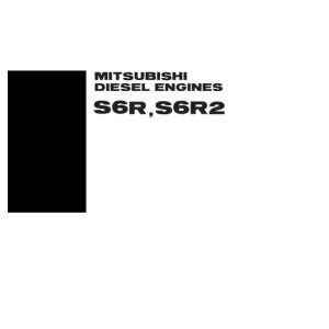 Mitsubishi Diesel Engine S6R S6R2 Series Service Manual 99419 12120