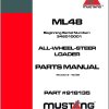 Mustang All Wheel Steer Loader ML48 Parts Manual 918135E