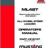 Mustang All Wheel Steer Loader ML48T Operator Manual 918137C