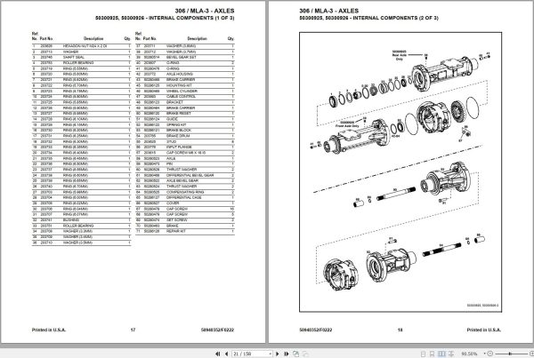 Mustang Articulated Loader 306 MLA 3 Parts Manual 50940352F 1