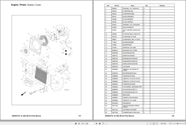 Mustang Articulated Loader 608 MLA 6 Parts Manual 50940373I 1
