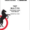 Mustang Articulated Loader 708T MLA T 516 Parts Manual 50940507C
