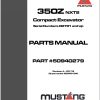 Mustang Compact Excavator 350Z NXT2 Parts Manual 50940279B