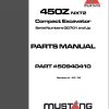 Mustang Compact Excavator 450Z NXT2 Parts Manual 50940410A