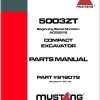Mustang Compact Excavator 5003ZT Parts Manual 918079H